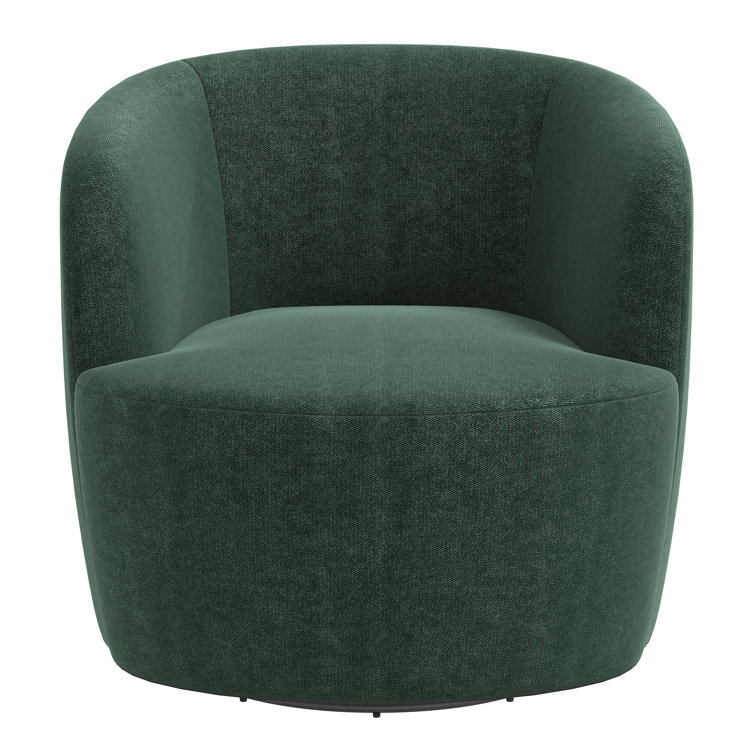 Green swivel best sale barrel chair